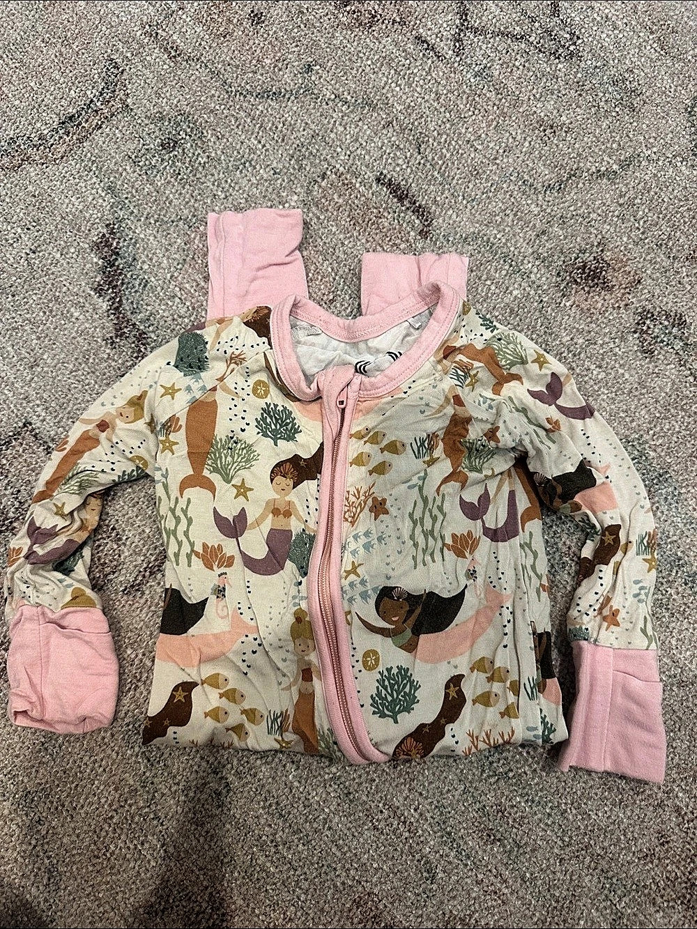 Emerson & Friends Baby Footie Animal Print Pink 0-3M Like New